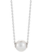 Cultured Freshwater Pearl Pendant Necklace (10mm) In Sterling Silver