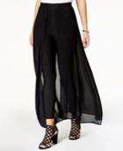 Material Girl Juniors' Mesh Skirt-overlay Pants, Created For Macy's