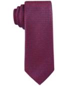 Con. Struct Men's Red Texture-grid Slim Tie