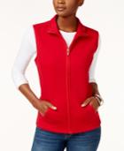 Karen Scott Quilted Fleece Vest, Created For Macy's