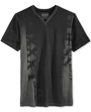 Guess Men's Short Sleeve Bsc Paint Logo Shirt