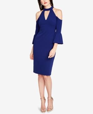 Rachel Rachel Roy Ruffle-sleeve Cold-shoulder Dress