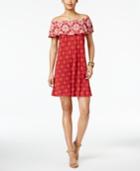 Style & Co Off-the-shoulder Ruffled Dress, Only At Macy's