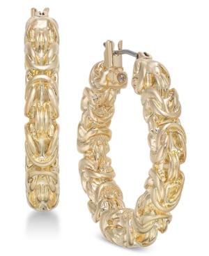 Charter Club Gold-tone Byzantine Hoop Earrings, Created For Macy's