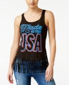 Hybrid Juniors' Made In The Usa Graphic Fringe Tank