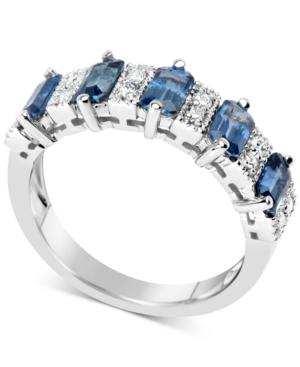Sapphire (3-1/6 Ct. T.w.) & Diamond (1/6 Ct. T.w.) Ring In 14k White Gold