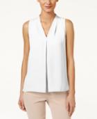 Vince Camuto Inverted-pleat Blouse