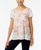 Style & Co Petite Graphic-print T-shirt, Only At Macy's