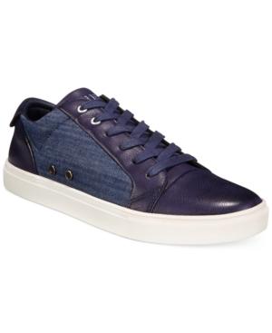 Guess Torence Black Low-top Canvas Sneakers Men's Shoes