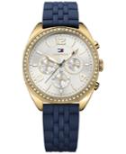 Tommy Hilfiger Women's Sport Luxury Navy Rubber Strap Watch 38mm 1781570