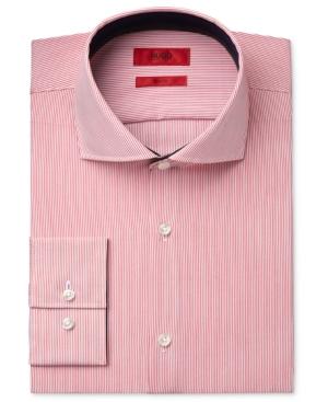 Hugo Men's Slim-fit Red Stripe Dress Shirt