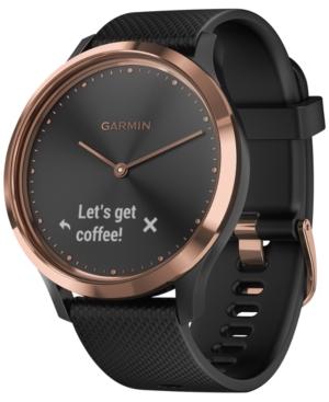 Garmin Unisex Vivomove Hr Sport Black Silicone Strap Touchscreen Smart Watch 43mm