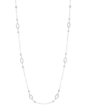 Givenchy Silver-tone Imitation Pearl And Pave Long Length Necklace