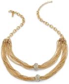 Inc International Concepts Two-row Crystal Cluster Chain Necklace, Only At Macy's