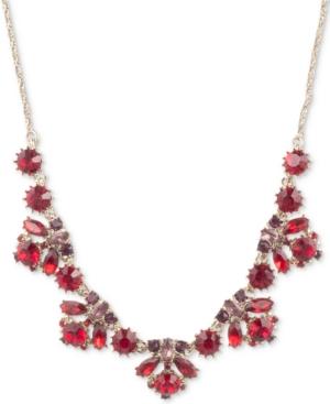 Marchesa Gold-tone Stone & Crystal Cluster Collar Necklace, 16 + 3 Extender