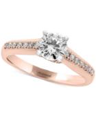 Effy Diamond Engagement Ring (1 Ct. T.w.) In 18k Rose Gold