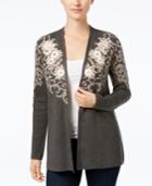 Charter Club Floral Jacquard Cardigan, Created For Macy's