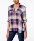 Vintage America Plaid Roll-cuff Shirt