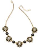 Charter Club Gold-tone Crystal & Stone Statement Necklace, 17 + 2 Extender, Created For Macy's