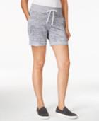 Style & Co. Petite Melange Drawstring-waist Shorts, Only At Macy's