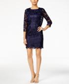Tahari Asl Lace Sheath Dress And Bolero Jacket