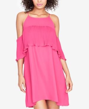 Rachel Rachel Roy Pleated-ruffle Cold-shoulder Dress, Created For Macy's