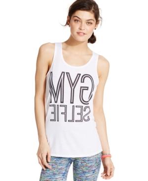 Material Girl Active Juniors' Graphic Pick Up Weights Tank Top