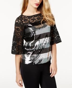 Sb By Sachin & Babi Sequined Lace Blouse, Created For Macy's