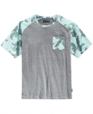 Univibe Men's Browaii Floral-print Raglan-sleeve Pocket T-shirt