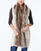 Jessica Simpson Faux-fur-trim Sweater Vest