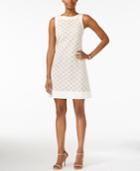 Jessica Howard Sleeveless Geometric-lace Sheath Dress