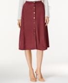 Ny Collection Faux-suede A-line Skirt