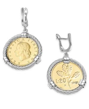 Lire-look Coin Drop Earrings