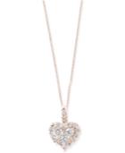Pave Rose By Effy Diamond Heart Pendant Necklace (5/8 Ct. T.w.) In 14k Rose Gold