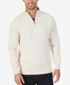 Nautica Men's Cable-knit Quarter-zip Sweater