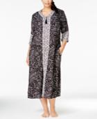 Charter Club Plus Size Mixed Print Caftan, Only At Macy's