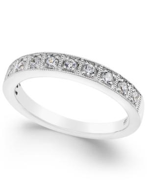 Diamond Milgrain Band (1/4 Ct. T.w.) In 14k White Gold