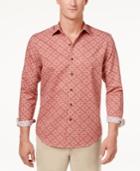 Tasso Elba Men's Linen Ginito Tile-print Shirt, Only At Macy's