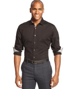 Alfani Red Slim-fit Holden Stretch Solid Shirt