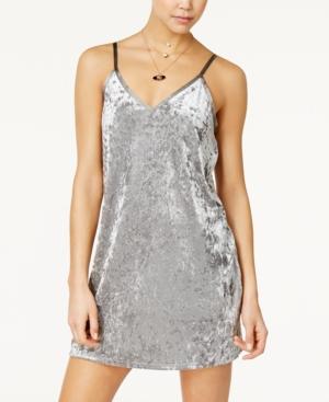 Shift Juniors' Crushed Velvet Slip Dress, Only At Macy's