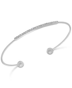 Giani Bernini Cubic Zirconia Pave Cuff Bracelet In Sterling Silver 18k Gold- And 18k Rose Gold-plated Sterling Silver, Only At Macy's
