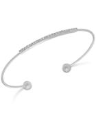 Giani Bernini Cubic Zirconia Pave Cuff Bracelet In Sterling Silver 18k Gold- And 18k Rose Gold-plated Sterling Silver, Only At Macy's