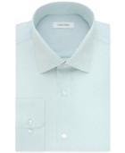 Calvin Klein Steel Men's Classic/regular Fit Non-iron Performance Aqua Print Dress Shirt