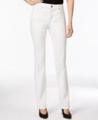 Charter Club Petite White Wash Straight-leg Jeans, Only At Macy's