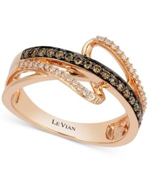 Le Vian Chocolatier Diamond Abstract Ring (1/4 Ct. T.w.) In 14k Rose Gold