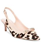 Kate Spade New York Palina Animal-print Slingback Pumps Women's Shoes