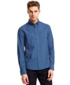 Kenneth Cole New York Gingham-print Button-down Shirt
