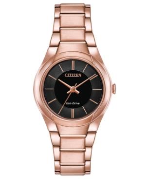 Citizen Eco-drive Women's Rose Gold-tone Stainless Steel Bracelet Watch 29mm