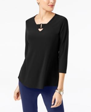 Alfani Keyhole High-low Top, Created For Macy's