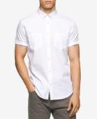 Calvin Klein Men's Micro-grid Button-down Shirt